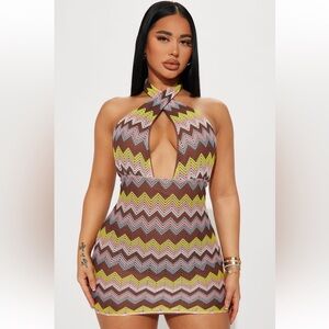 FashionNova Crochet halter mini